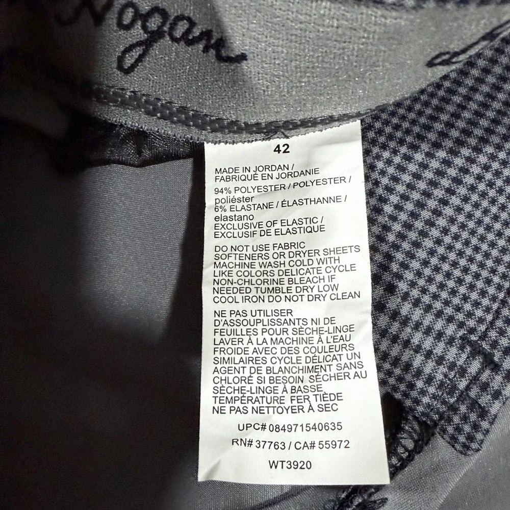 Ben Hogan Golf Shorts Mens 42 Grey New Performance Micro Check UPF 50 Caviar